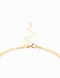 Gold Plated Vintage Chain Layered Necklace - link has visual effect only