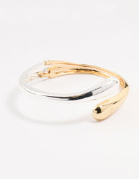 Mixed Metals Wrap Around Cuff Bracelet - link has visual effect only