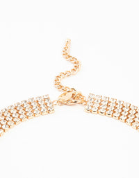 Gold Diamante Layered Necklace - link has visual effect only