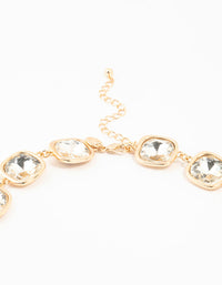 Gold Diamante Stone Necklace - link has visual effect only