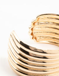 Gold Cuff Bangle Bracelet - link has visual effect only