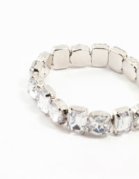 Rhodium Diamante Cluster Bracelet - link has visual effect only