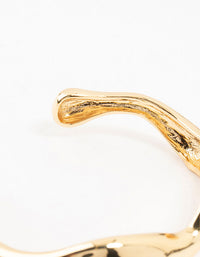 Gold Plated Organic Wave Wrist Cuff - link has visual effect only