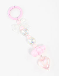 Pink  Cloud Bow Keychain - link has visual effect only