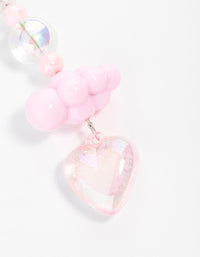 Pink  Cloud Bow Keychain - link has visual effect only