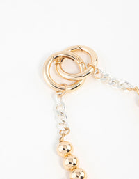 Mixed Metals Hearts Charm Keychain - link has visual effect only