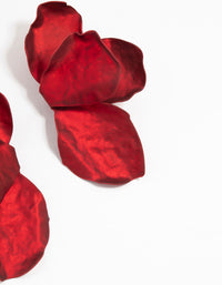 Red Coated Flower Petal  Drop Earrings - link has visual effect only