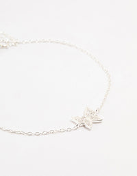 Sterling Silver Cubic Zirconia Butterfly Bracelet - link has visual effect only