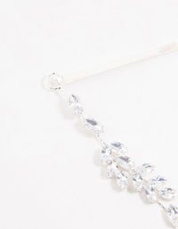 Silver Marquise Cut Cubic Zirconia Draped Comb Head Piece - link has visual effect only