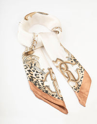 Leopard & Chain Fabric Scarf - link has visual effect only