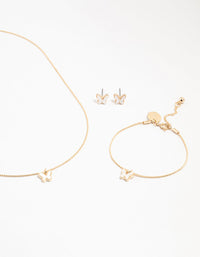 Kids Gold Butterfly Jewellery Set - link has visual effect only