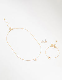 Kids Gold Butterfly Jewellery Set - link has visual effect only