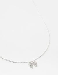 Silver Bling Bow Neckalce - link has visual effect only