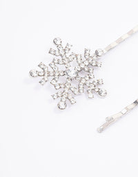 Silver Snowflake Hairpins 2-Pack - link has visual effect only