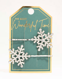 Silver Snowflake Hairpins 2-Pack - link has visual effect only