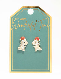 Diamante Dinosaurs Mini Stud Earrings - link has visual effect only