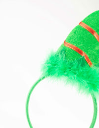 Green Fabric Elf Hat Headband - link has visual effect only