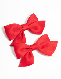 Red Fabric Bows 2-Pack - link has visual effect only