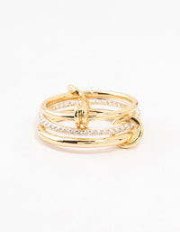 Mixed Metals Stacking  Ring - link has visual effect only