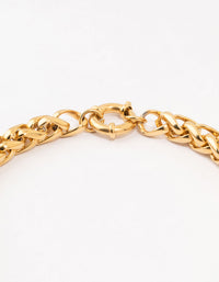 Waterproof Gold Plated Stainless Steel Paloma Chain Short Necklace - link has visual effect only