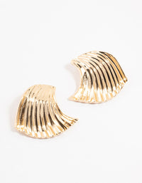 Gold Molten Wrapped Stud Earrings - link has visual effect only