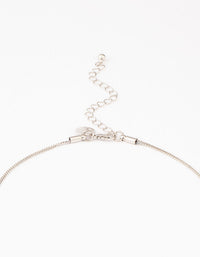 Silver Round Circle Layered Necklaced - link has visual effect only