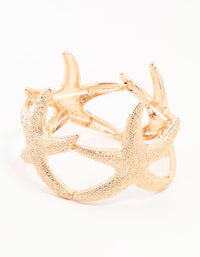 Gold Textured Starfish Stretch Bracelet - link has visual effect only