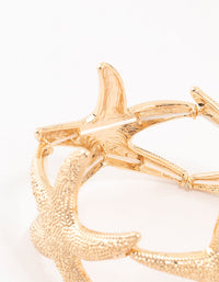 Gold Textured Starfish Stretch Bracelet - link has visual effect only