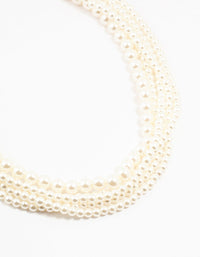 Beaded Multi Sized Pearls Layered Necklace - link has visual effect only