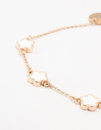 Gold Clover & Cup Chain Anklets 2-Pack - link has visual effect only