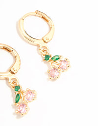 Gold Mixed Fruit Studs & Huggie Earrings 3-Pack - link has visual effect only