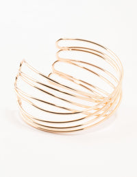 Gold Wire Cross Hatched Wrist Cuff - link has visual effect only