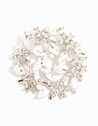 Silver Diamante Circle Brooch - link has visual effect only