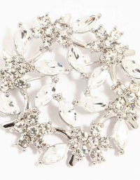 Silver Diamante Circle Brooch - link has visual effect only