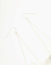 Silver Lazercut Leaf Drop Earrings - link has visual effect only