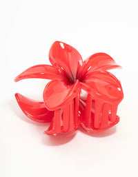 Red Frangipani Claw Clip - link has visual effect only