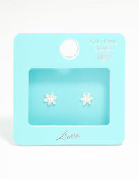 Sterling Silver Snowflake Stud Earrings - link has visual effect only