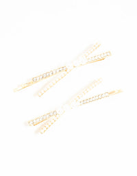 Pearl & Pave Criss Cross Slides 2-Pack - link has visual effect only