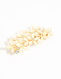 Pearl & Flower Cluster Hair Clip - link has visual effect only