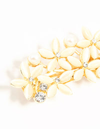 Pearl & Flower Cluster Hair Clip - link has visual effect only