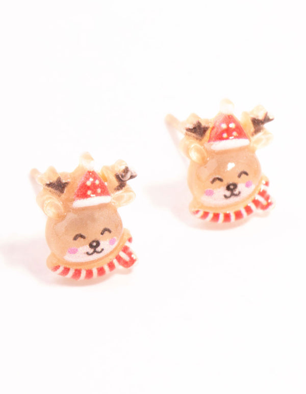 Jelly Reindeer Stud Earrings