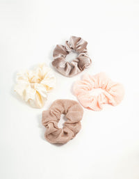 Ivory & Blush Scrunchies 4-Pack - link has visual effect only