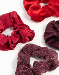 Red & Burgundy Scrunchies 4-Pack - link has visual effect only