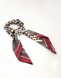 Red & Black Leopard Print Scarf - link has visual effect only