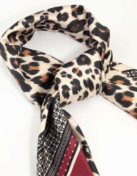 Red & Black Leopard Print Scarf - link has visual effect only