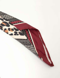 Red & Black Leopard Print Scarf - link has visual effect only