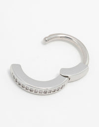 Surgical Steel Pave Hoop Belly Ring - link has visual effect only