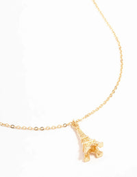 Gold Eiffel Tower Necklace - link has visual effect only