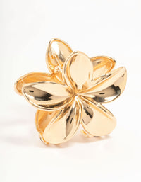 Gold Frangipani Hair Claw Clip - link has visual effect only