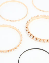 Gold Diamante, Hammered &Twisted Bangles 7-Pack - link has visual effect only